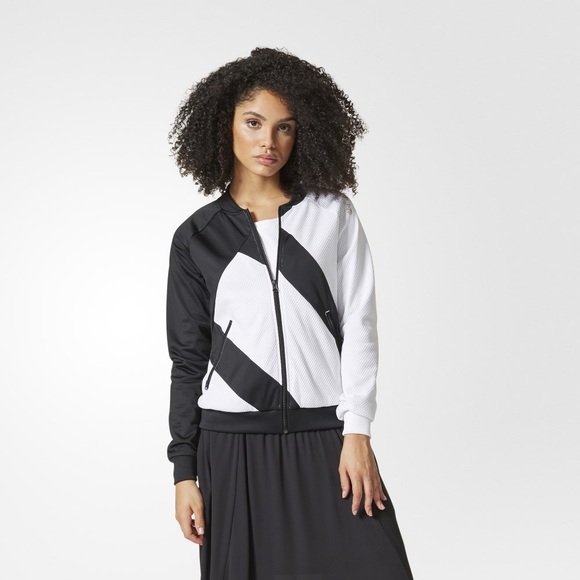 Adidas Equipment ADV 91-17 Bomber | Black White Asymmetrical Stripes | Size S - Picture 3 of 4